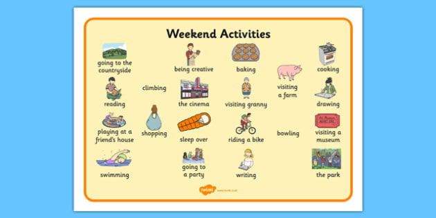 essay about weekend activities with family