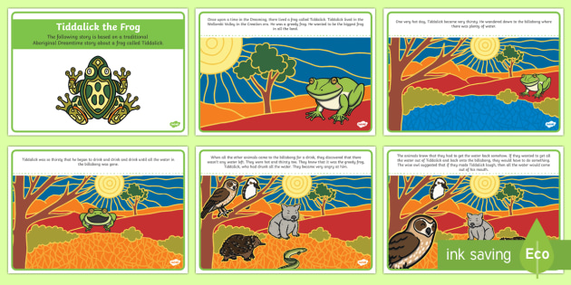 Free Tiddalik The Frog Story Cards Teacher Made 