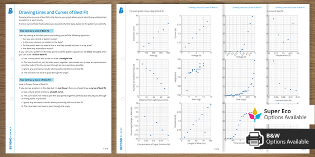 Science Drawing Lines Of Best Fit Worksheet Beyond