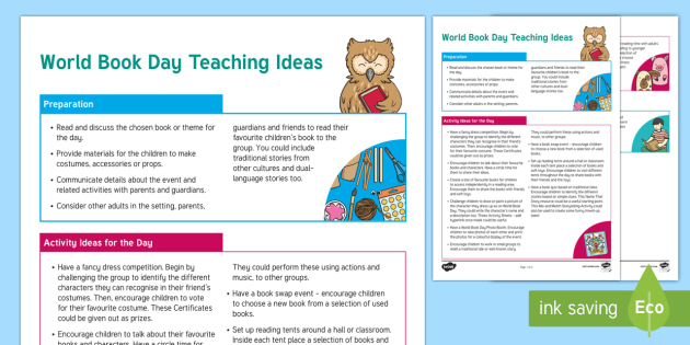 EYFS World Book Day Teaching Ideas (teacher made)