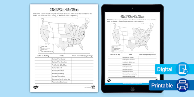 Civil War Maps Printable