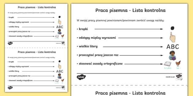 Sprawdzian Praca Kontrolna Z Polskiego