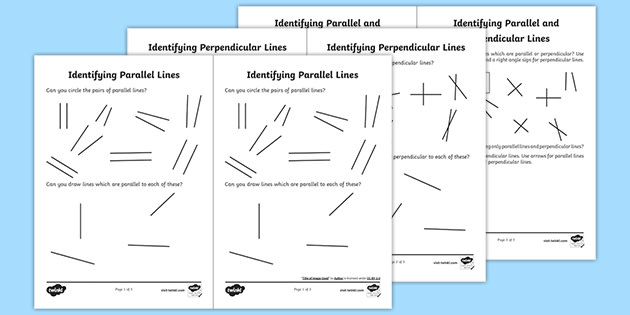 Identifying Parallel and Perpendicular Lines Worksheet ...