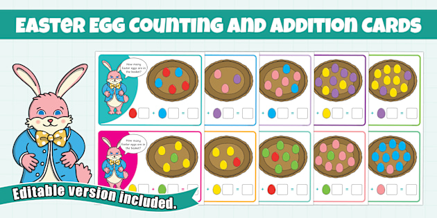 Easter Egg Counting and Addition Cards Easter Egg Counting and Addition Cards