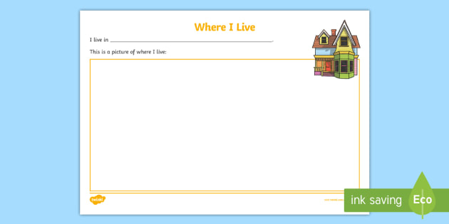 Where I Live Worksheet Worksheet Teacher Made
