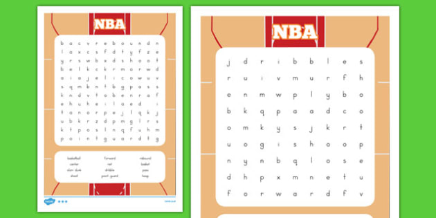 Basketball Word Search (teacher made)