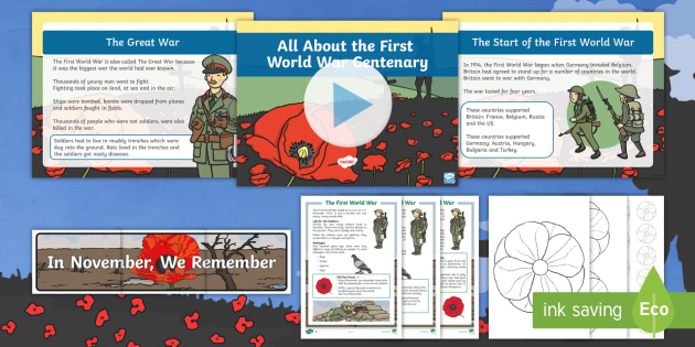 * NEW * KS1 All About the First World War Centenary Resource