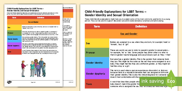 Child-Friendly Explanations for LGBT Terms (teacher made)