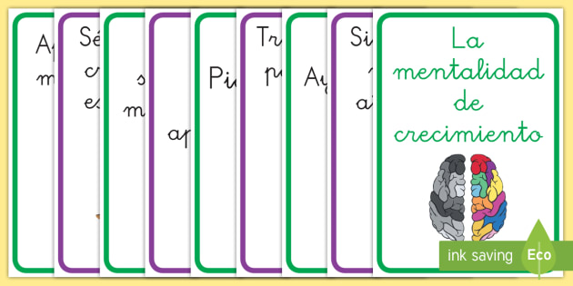 Pósters DIN A4: La mentalidad de crecimiento - Frases