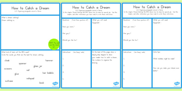 Dream Catcher Worksheet