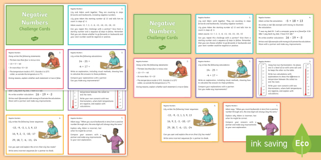 year 5 negative numbers problem solving