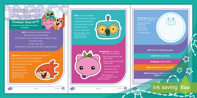 We Wish You A Merry Christmas Treetopix Song Lyrics We Wish You A Merry Christmas Treetopix Song Lyrics