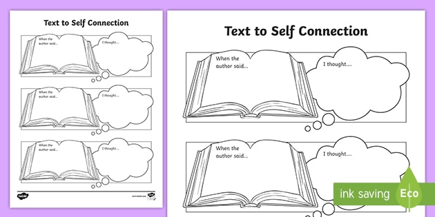 text-to-self-connections-worksheet