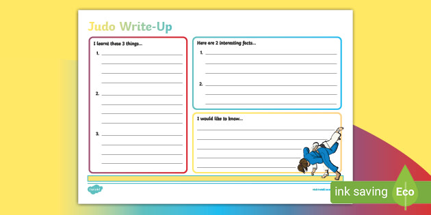 Rio 2016 Olympics Judo Write Up Worksheet (Teacher-Made)