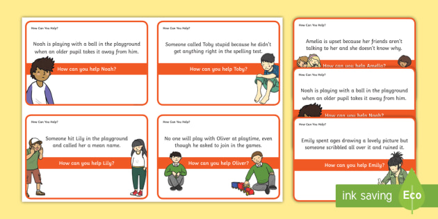 How Can You Help? Friendship Scenario Cards (teacher made)