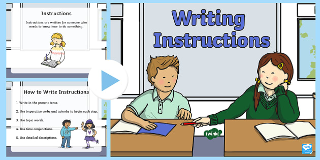 writing instructions in