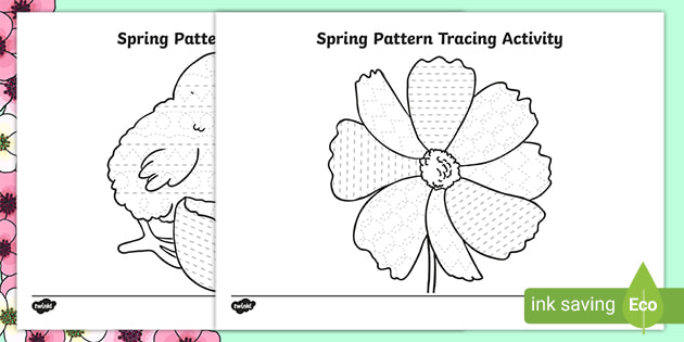 Spring-Themed Pattern Tracing Activities