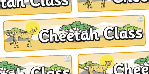 Free Cheetah Themed Classroom Display Banner