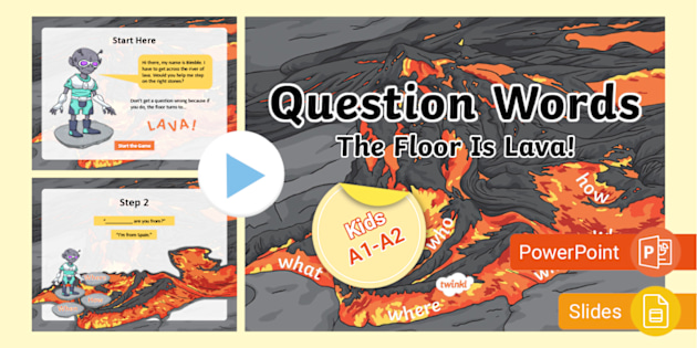 👉 Question Words The Floor Is Lava!