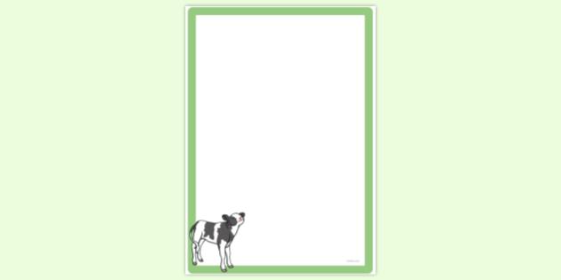 FREE! - Cattle Page Border | Page Borders | Twinkl