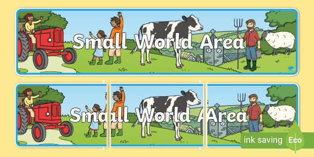 ðŸ‘‰ Small World Area Sign (Teacher-Made)