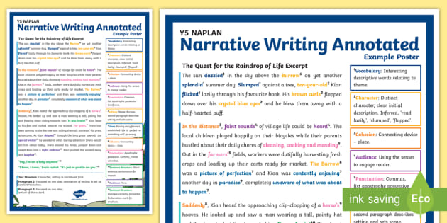 Sample NAPLAN Writing Responses Year 5 Narrative Writing