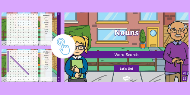 Common Noun Word Search | Interactive | Age 5–7 | Twinkl