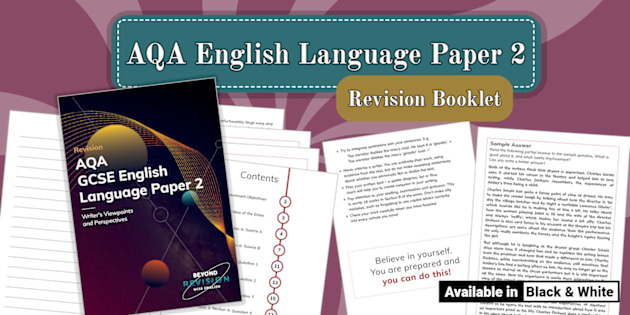 Aqa Gcse English Language Paper 2 Revision Booklet New