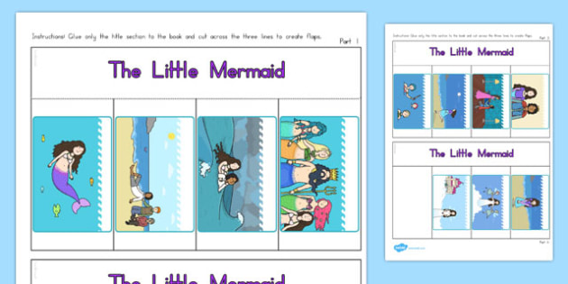 The Little Mermaid Story Writing Flap Book