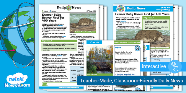 News for Kids: Birth of Baby Beaver! | Reading Comprehension
