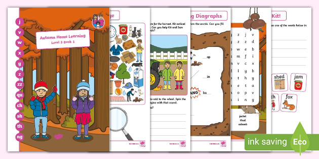 Level 3 Autumn Themed Home Learning Booklet J V W X Y Z Zz Qu Ch