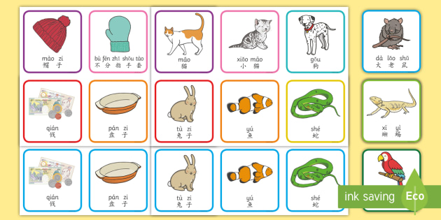 动物主题词汇匹配练习(拼音)