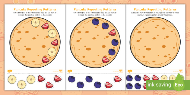 Pancake Day Circular Repeating Patterns Activity | Twinkl