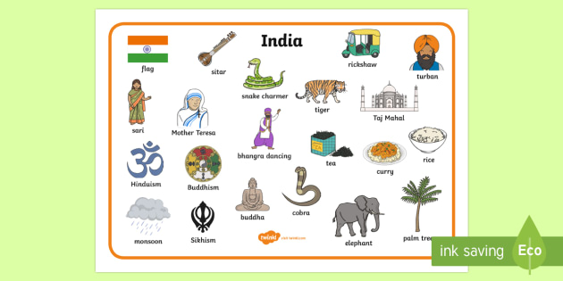 India Word Mat (teacher made)