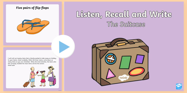 Download The Suitcase Oral Language Activity Powerpoint