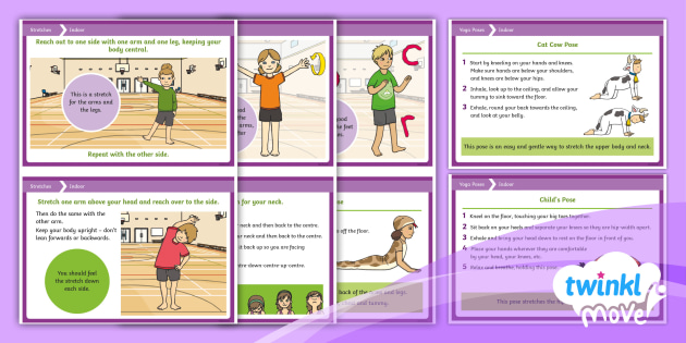 Twinkl Move - KS1 PE Stretches Cards