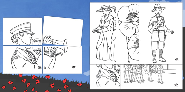 Download Extra Large Anzac Day Colouring Pages - ANZAC Day