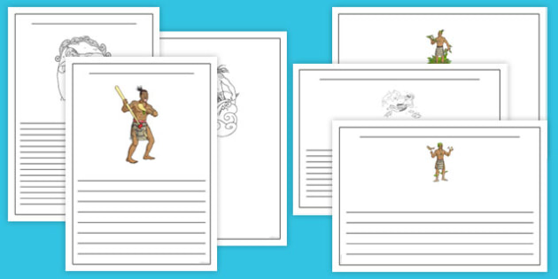 Moari Writing Maori Gods Writing Frames