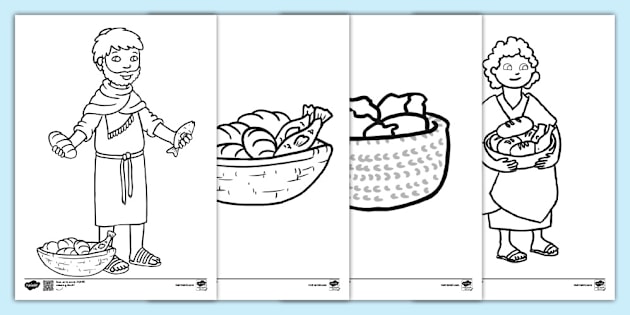 Five Loaves and Two Fishes {Colouring Mat}