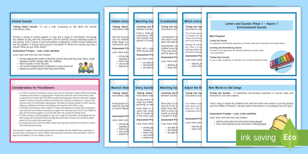 * NEW * Phonics Phase 1 Aspect 2 Activity Cards - EYFS Phonics