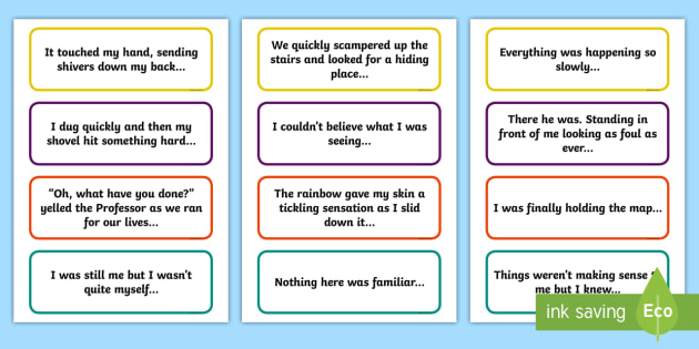 Story Starters for Kids [Sentence Cards] Fun Story Starters