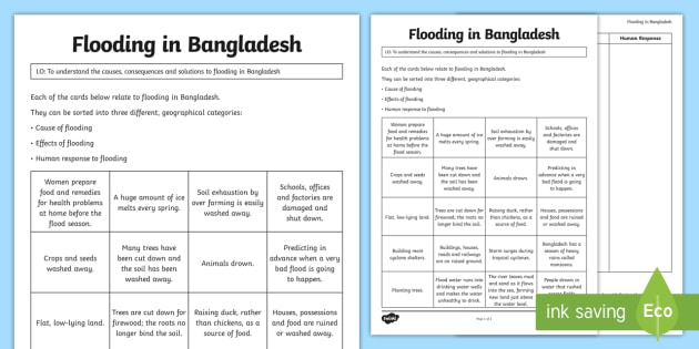 flooding in bangladesh worksheet worksheet teacher made