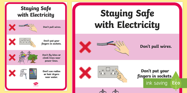 ‘Staying Safe’ Electricity Poster - Electrical Safety Poster