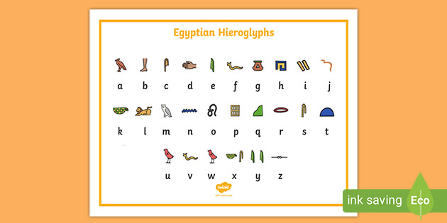 How To Write In Hieroglyphics For Kids