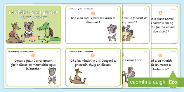 Part Of The Party Differentiated Talk Cards Gaeilge