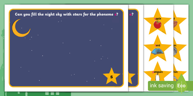 Star Phase 2 Phonics Game (teacher made)
