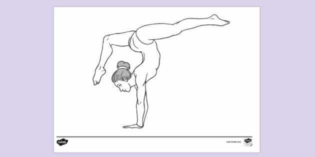 free gymnastics colouring page to print colouring sheets