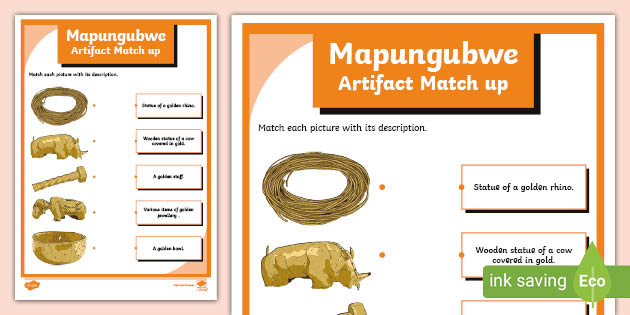 mapungubwe artifacts matching activity history