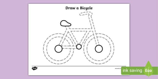 Draw a Bicycle Pencil Control Activity Twinkl