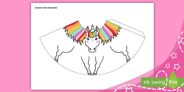 Unicorn Cone Character (teacher made)